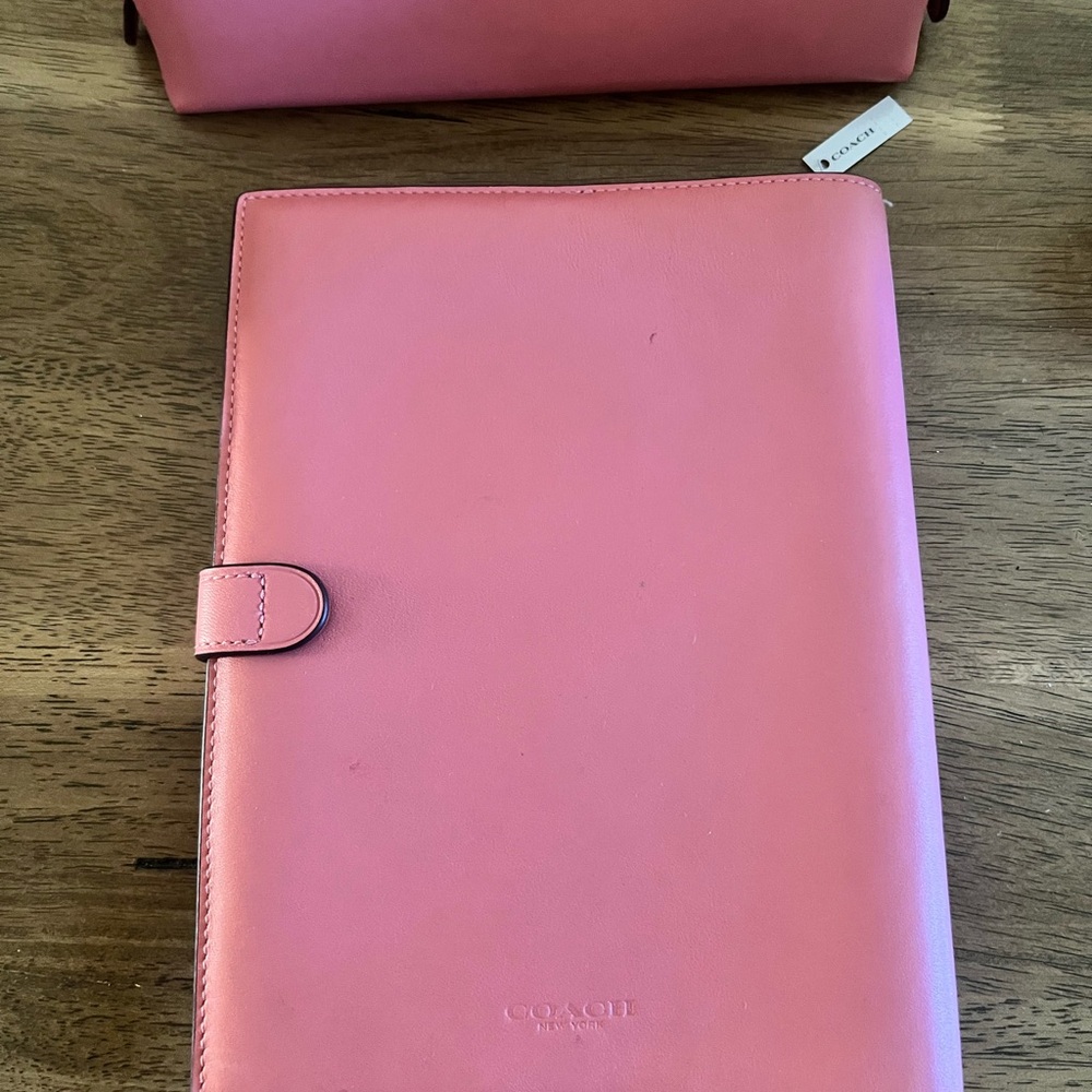 Coach Blush Pink Leather Organizer